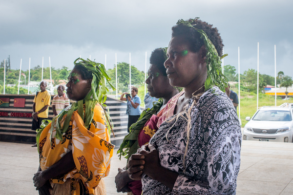 Members of the Tannese community danced at a live event at the National Conference Centre in Port Vila.
