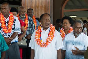 Over 1000 people packed the Sacre Coeur cathedral to celebrate a thanksgiving service, marking the election of Prime Minister Charlot Salwai. The service was attended by his cabinet and countless other luminaries.
