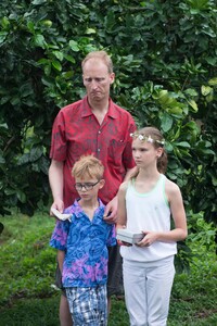 Shots from a memorial tree planting ceremony.
