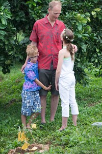 Shots from a memorial tree planting ceremony.
