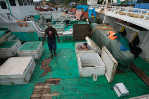 Shots of the tuna processing facility in Port Vila.
