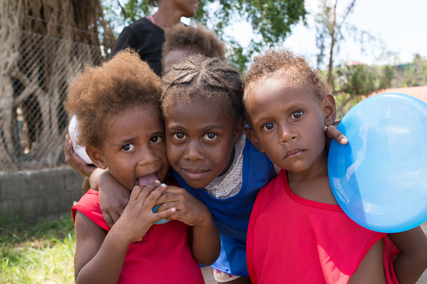 In the aftermath of cyclone Pam, children and volunteers in the Freswota neighbourhood of Port Vila spent a day at play thanks to a recreation kit from UNICEF. Play contributes significantly to children's recovery and adjustment in post-emergency situations.
