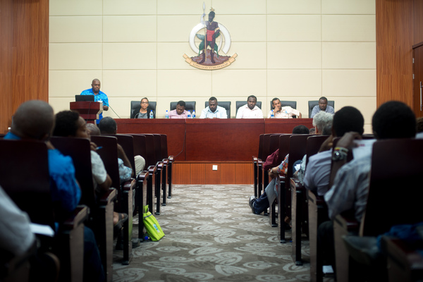 Shots from the Vanuatu 2030 Validation Summit Q&A session.
