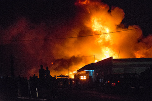 Vila Handprints, a local business in Nambatu, was rased by fire in the late hours of Sunday. Fire services arrived at the scene only after the entire building was engulfed in flame.
