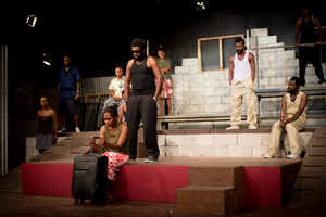 Shots from Wan Smolbag Theatre company's production of Klaem Long Lada Ia.

