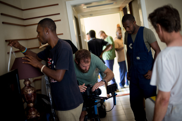 I was privileged to participate in the shooting of a few scenes from Wan Smolbag Theatre's Love Patrol TV series. These are a few shots I took between scenes.
