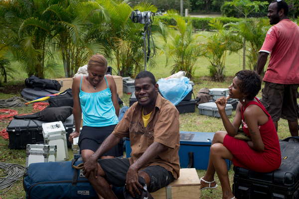 I was privileged to participate in the shooting of a few scenes from Wan Smolbag Theatre's Love Patrol TV series. These are a few shots I took between scenes.
