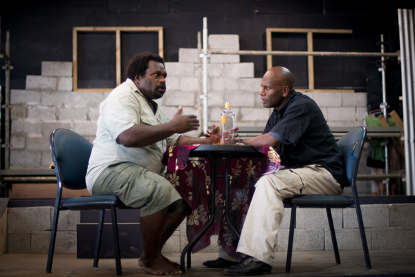 More shots from a rehearsal of Wan Smolbag Theatre's latest show.
