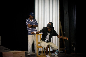 More shots from a rehearsal of Wan Smolbag Theatre's latest show.
