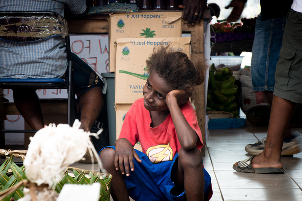 A worksite in Port Vila.
